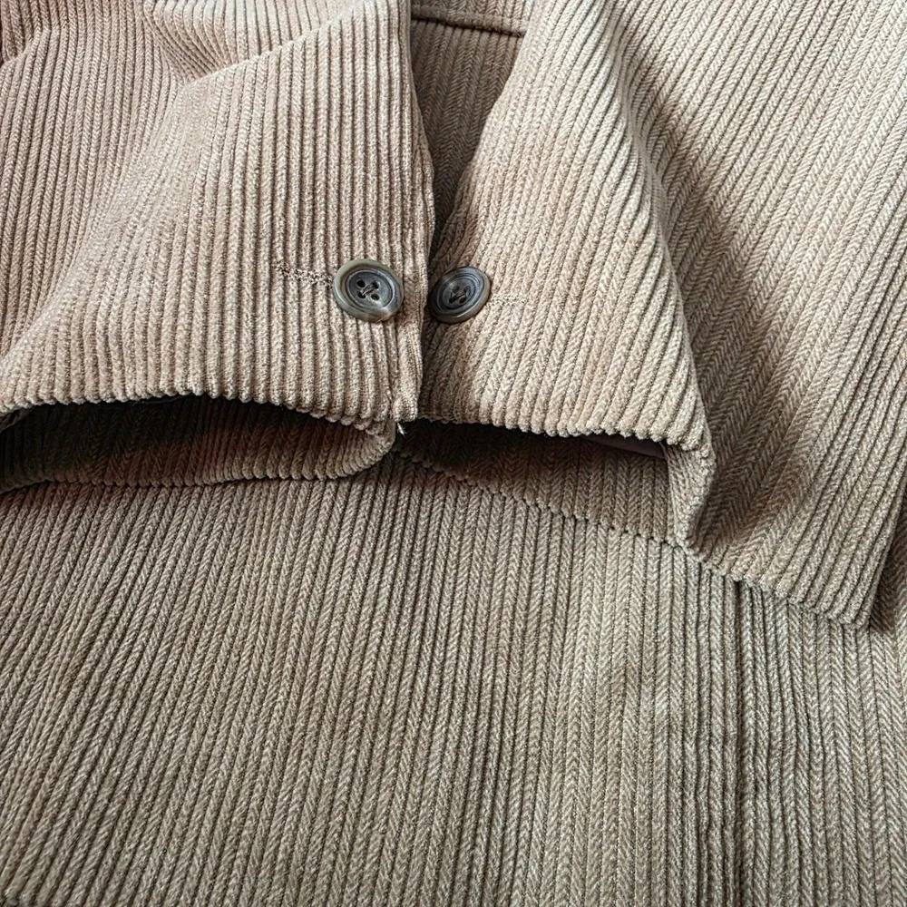 Claiborne Mens Tan Corduroy Sport Coat Blazer 40R Single‎ Breasted
